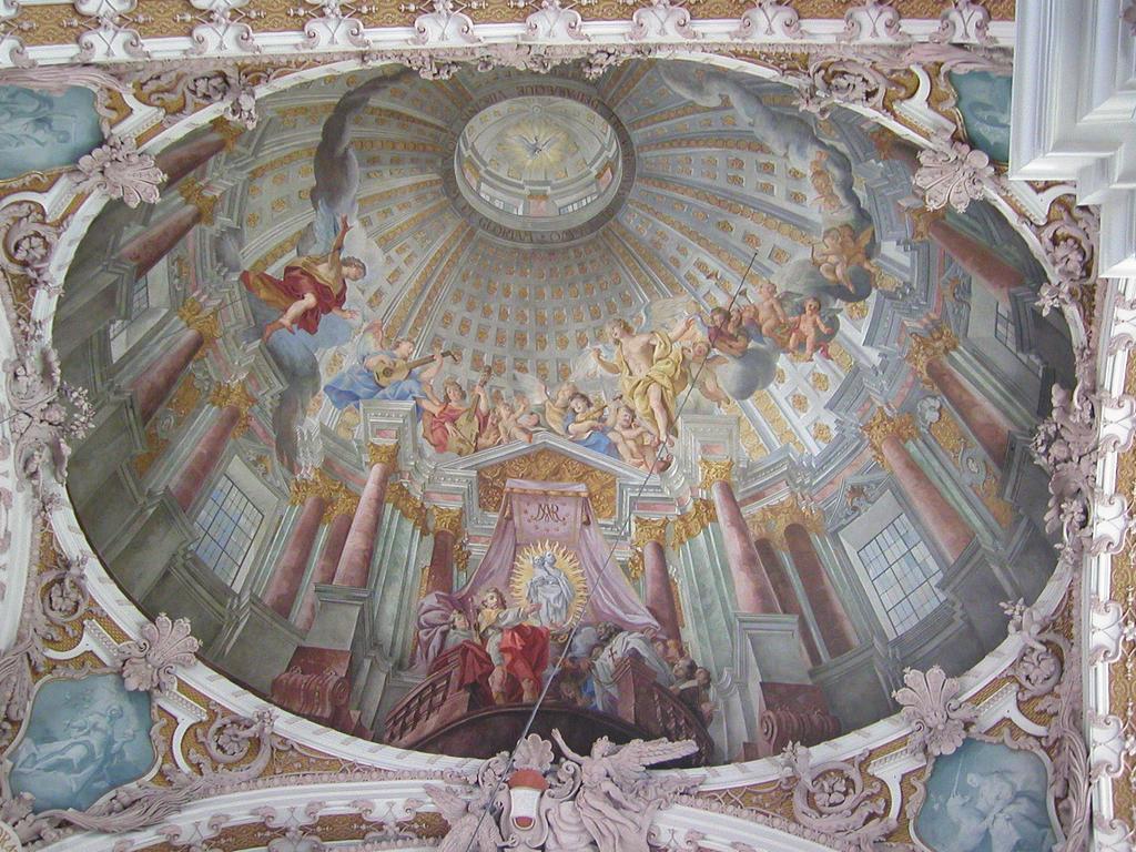 dome ceiling fresco at St. James Cathedral in Innsbruck, Austria