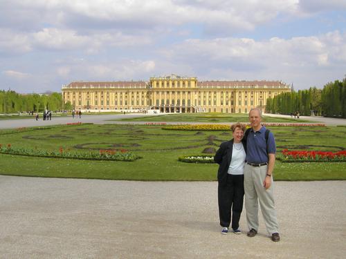 Betty Lou and Fred at Schonbrunn Palace near Vienna, Austria