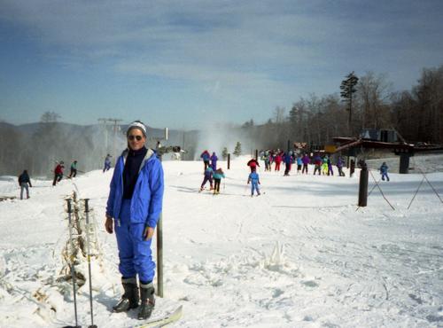 Fred skiing at Killington, VT, in November 1991