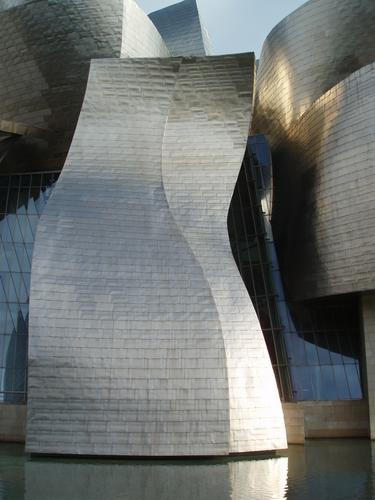 external architecture section of the Guggenheim Museum at Bilbao in Spain