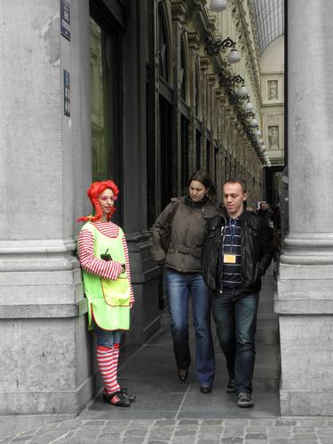 Rhonda McDonald mime at Brussels in Belgium