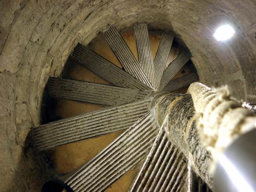 staircase inside the watchtower at Tournai in Belgium