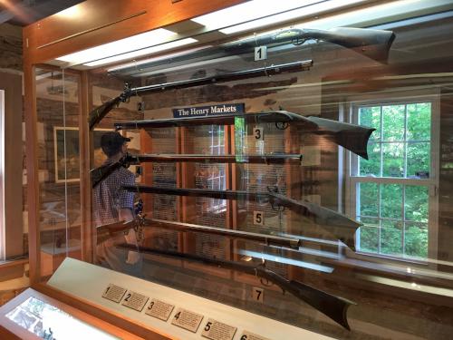 rifles on display at the Pennsylvania Longrifle Museum at Bethlehem, Pennsylvania
