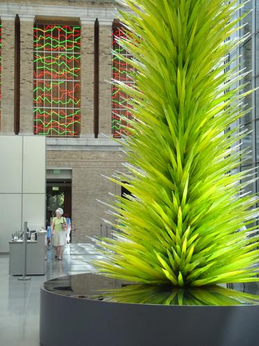 huge tree at the Chihuly glass special exhibit at the Museum of Fine Arts in Boston