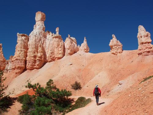 hiker in Bryce Canyon