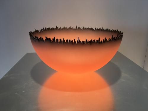 Cityscape by Jay Musler at Corning Museum of Glass south of Buffalo, NY