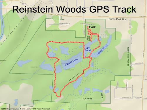 GPS track in September at Reinstein Woods near Buffalo, NY