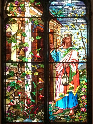 stained-glass window in Trinity Episcopal Church at Buffalo, NY