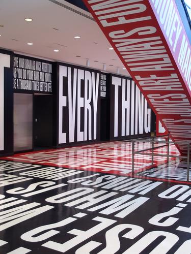Belief and Doubt special exhibit by Barbara Kruger at the Hirshhorn Museum in Washington DC