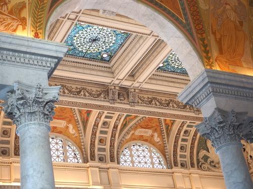 ceiling over the main entrance vestibule at the Library of Congress Thomas Jefferson Building in Washington DC
