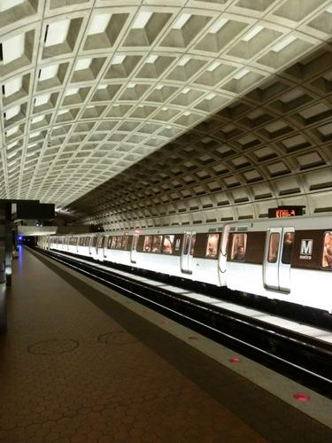 a subway station on the Metro in Washington DC