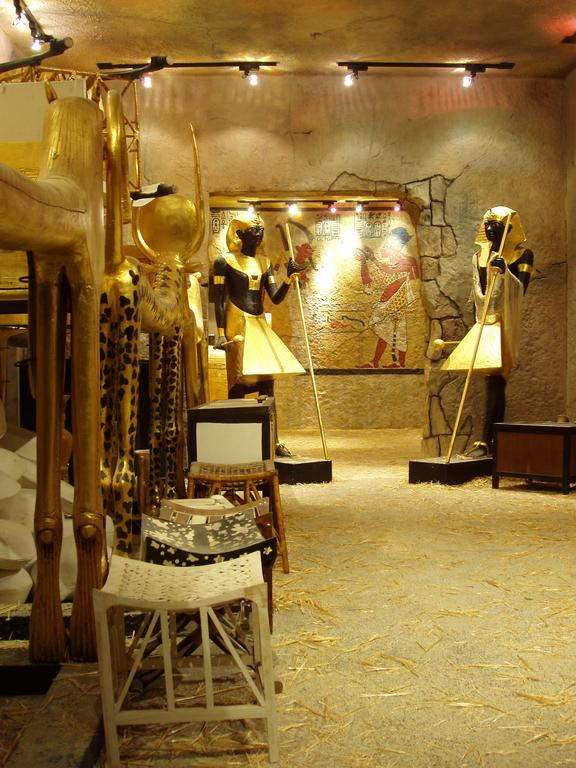 ancient relics from King Tut's tomb in Egypt on display at the Luxor Hotel in Las Vegas