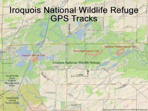 GPS tracks at Iroquois National Wildlife Refuge in western New York