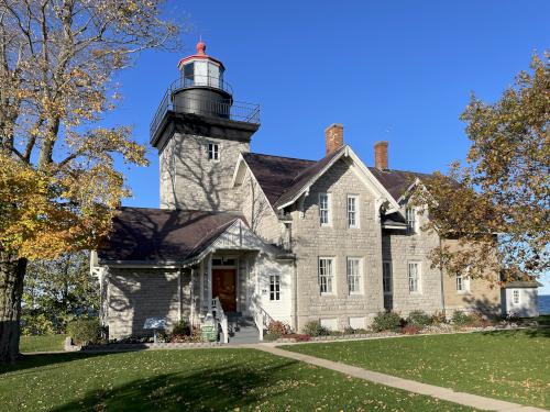 Thirty Mile Point Lighthouse in October at Golden Hill State Park near Barker in western NY