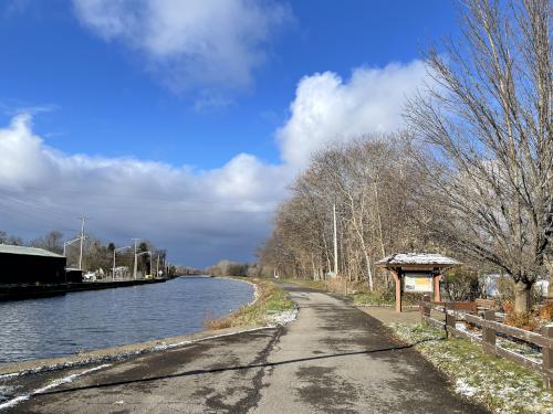view in November at Erie Canal in western New York