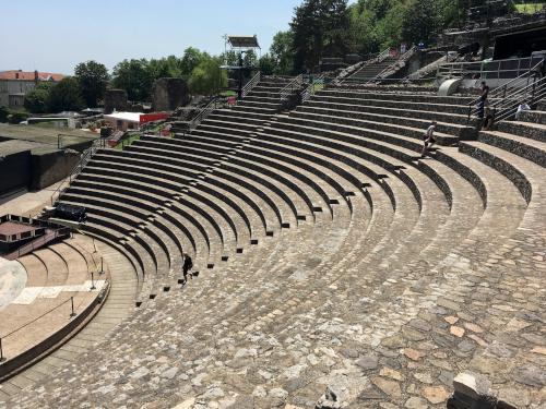 historic Roman amphitheater at Lyon in France