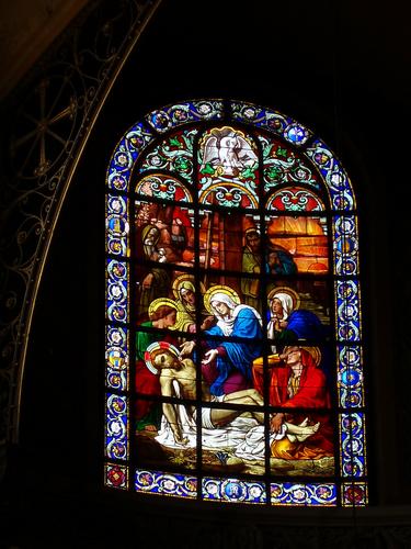 stained-glass window in the Church of St. Augustine in Paris, France