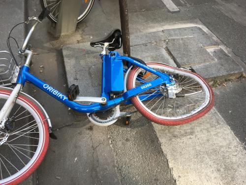 busted bike in Paris, France