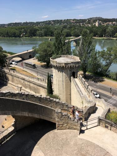 fortress wall at Avignon in France