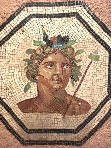 historic Roman mosaic at Lyon in France