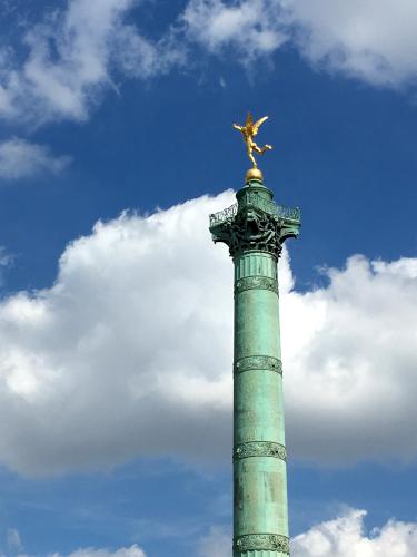 statue on a pole at Paris, France