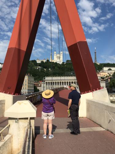 suspension bridge at Lyon in France