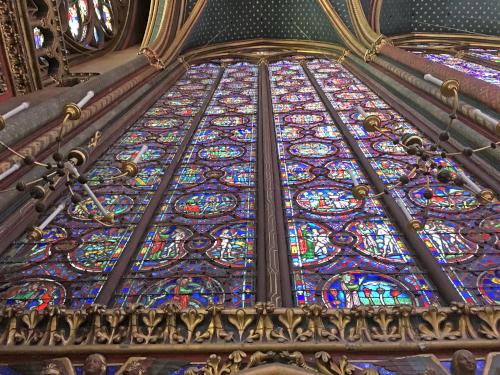 stained-glass window at Sainte-Chapelle in Paris, France