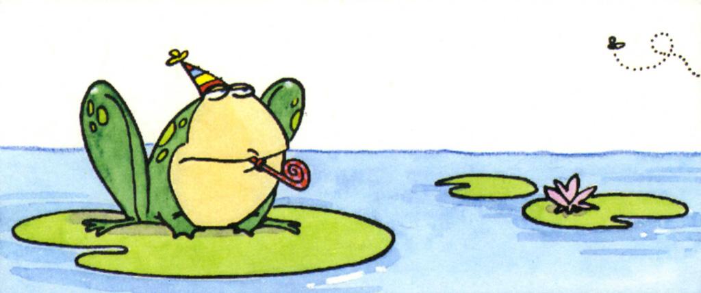 frog birthday card