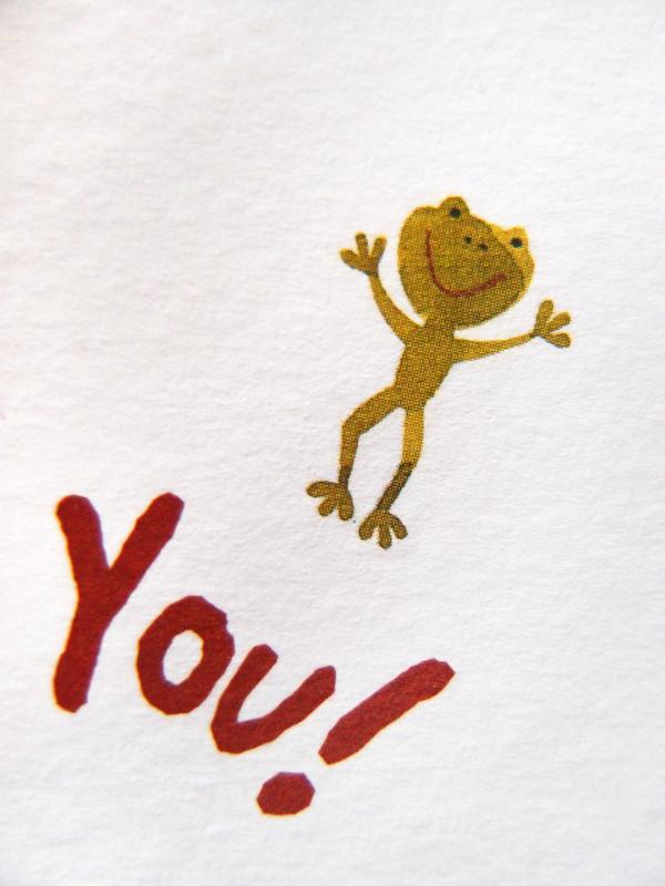 cutout card frog inside