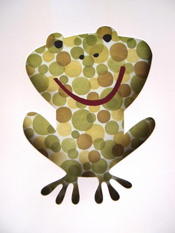 cutout card frog