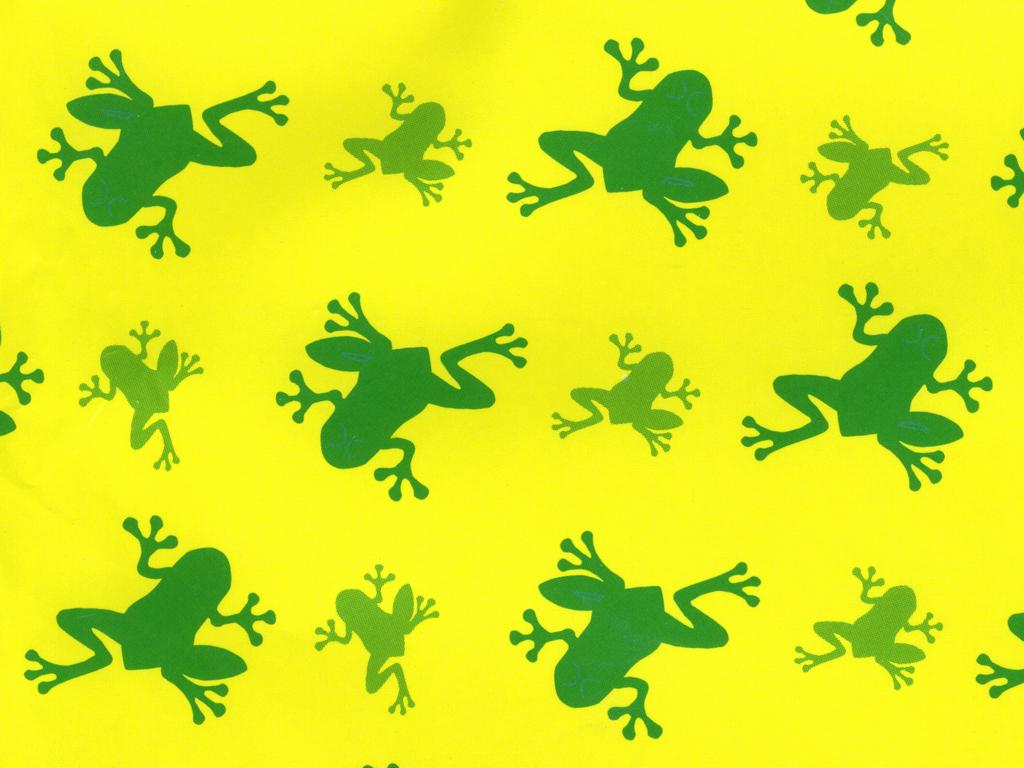 gift wrapping paper with frog design