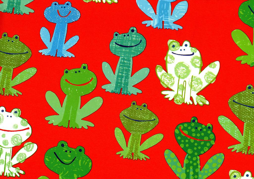 frog wrapping paper