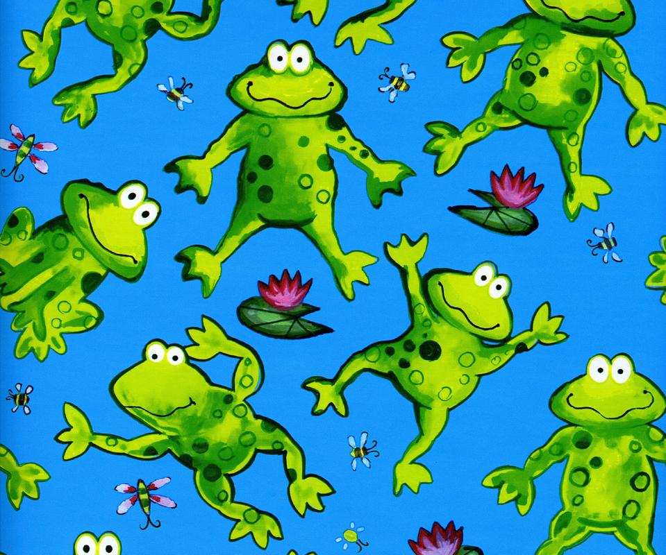 frog wrapping paper