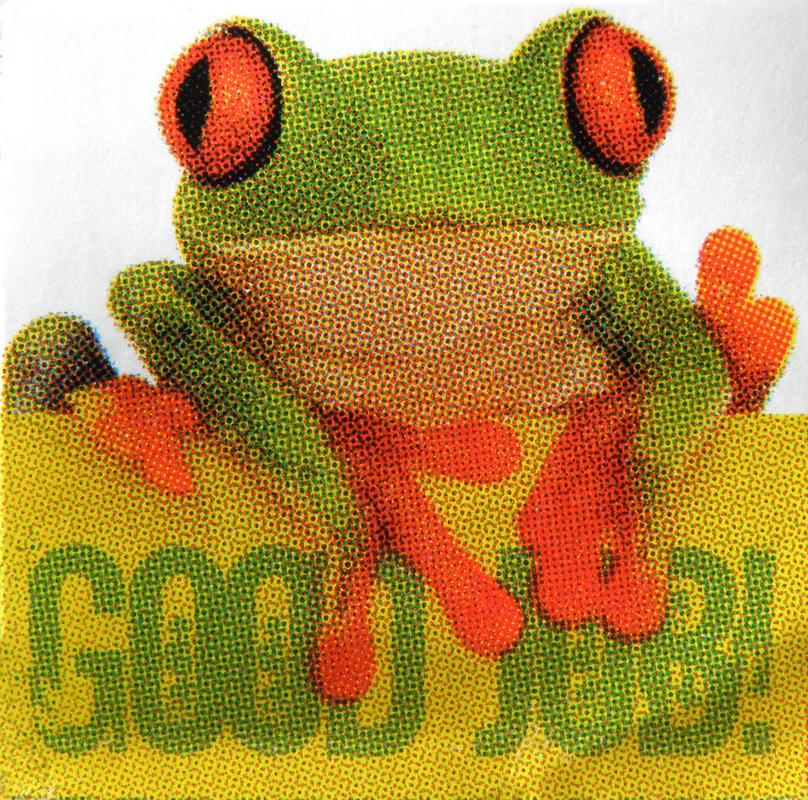good-job sticker frog