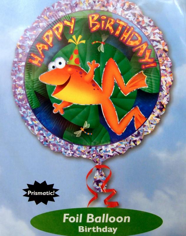 froggy foil birthday balloon