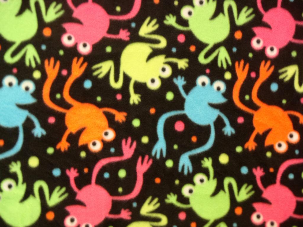 fluffy froggy fabric