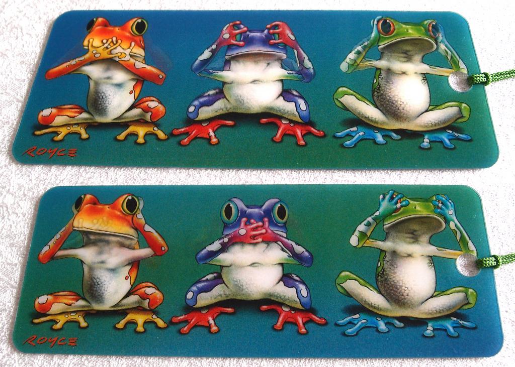 3D frog bookmark