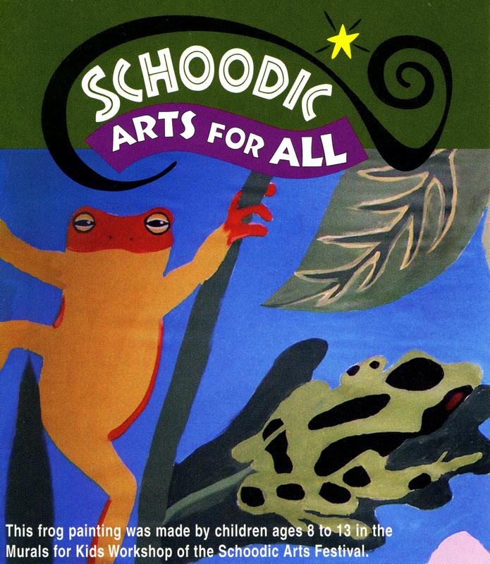 frog painting on a brochure