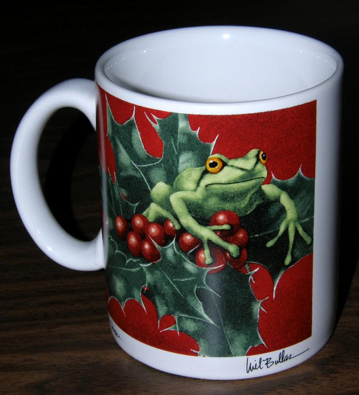 Christmas frog mug