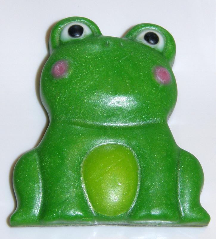 frog-shaped soap bar