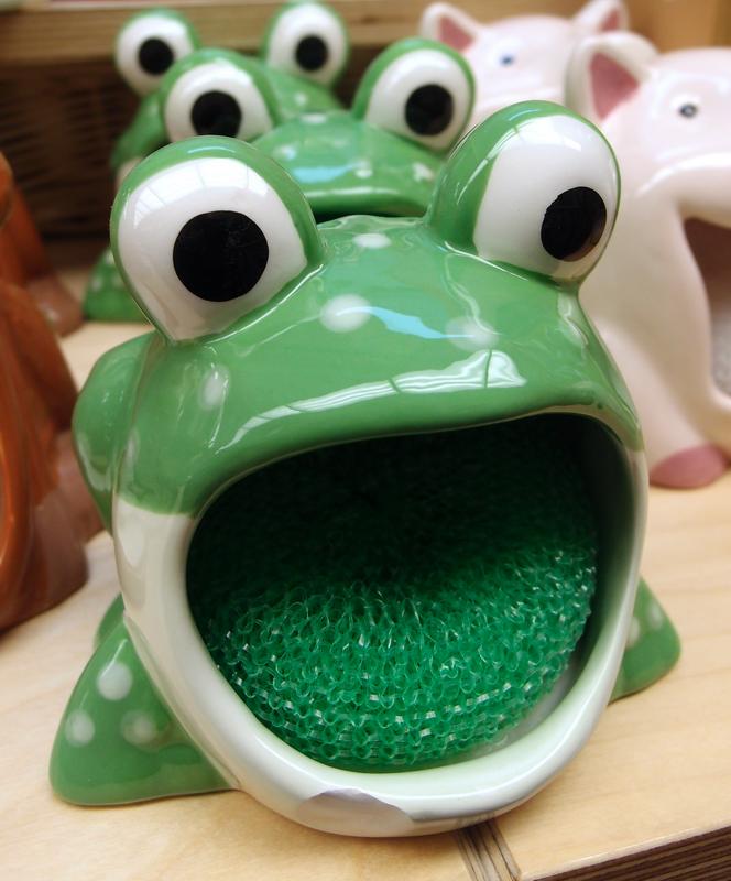 frog sponge holder