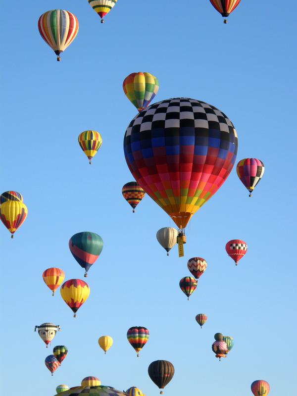 hot-air balloons at the Albuquerque Balloon Festival