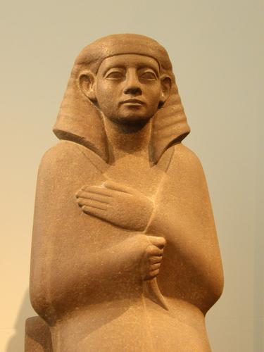 ancient Egyptian statue on display at a Berlin museum in Germany