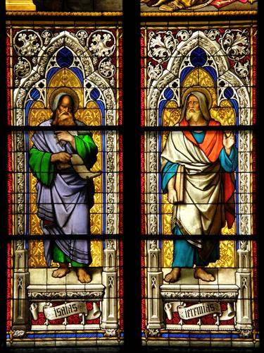 stained-glass window at Cologne Cathedral in west Germany