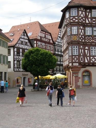 old-town plaza at Mosbach in west Germany