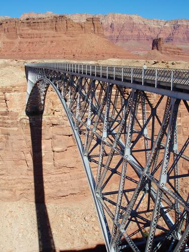 the bridge at Marble Canyon connecting the south and north rims of the Grand Canyon in Arizona