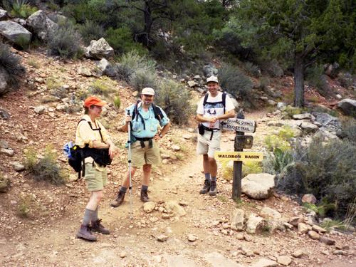 hikers on the Hermit Trail in the Grand Canyon, Arizona