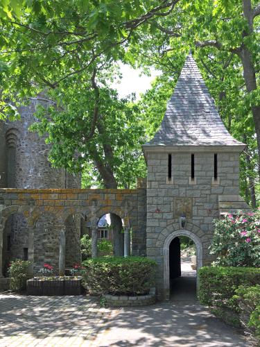 entrance to Hammond Castle in Gloucester, Massachusetts