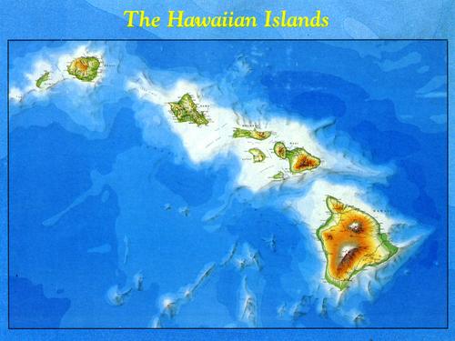 map of the islands of Hawaii