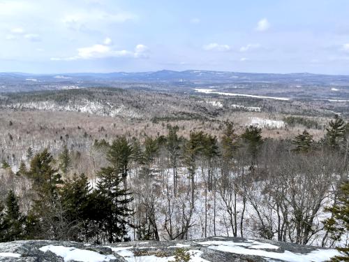 westerly view in March from Aarons Ledge in southwest New Hampshire